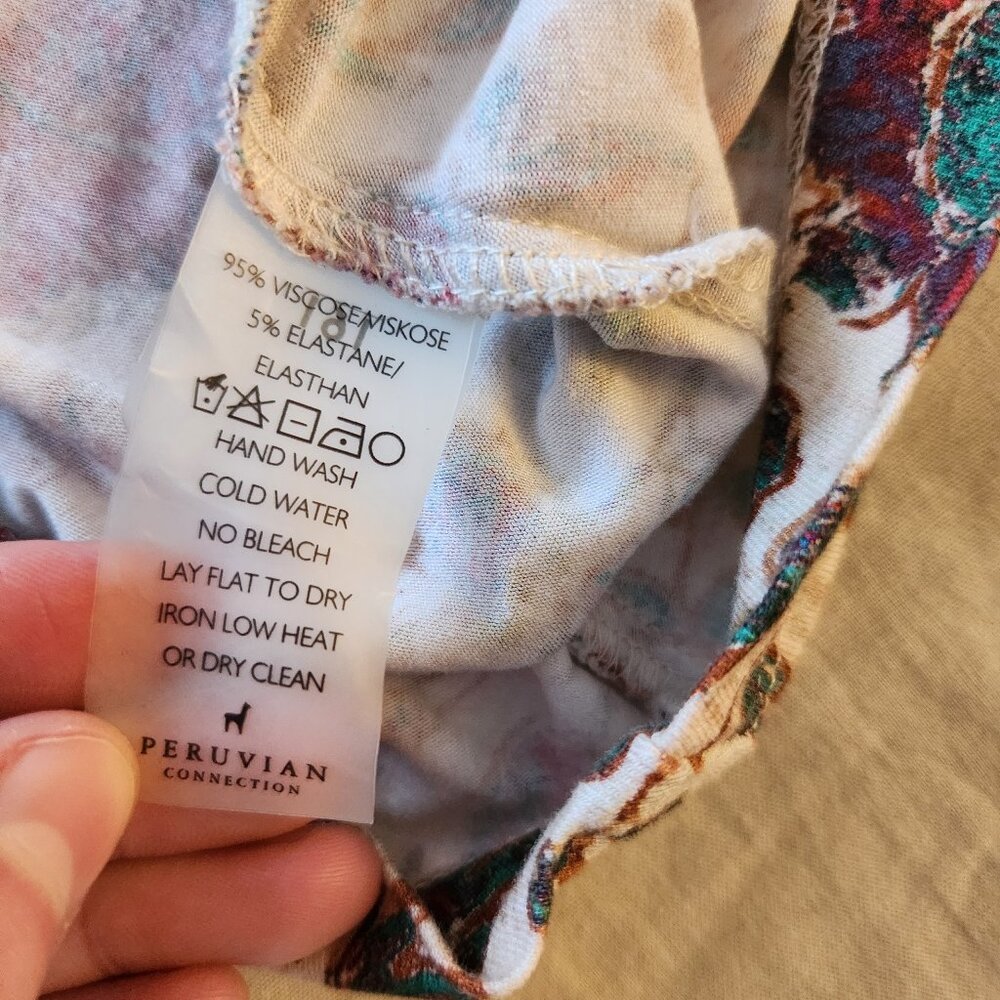 100% Peruvian Connection Floral/Patterned Midi Dr… - image 6